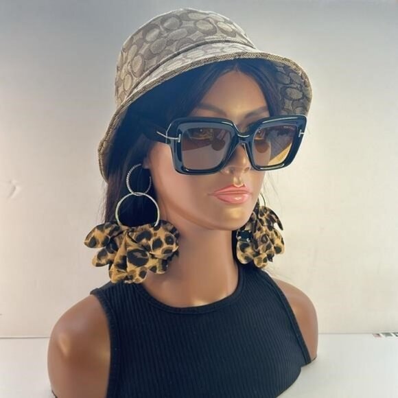 New Authentic Tom Ford Esme FT1157 01E Black Yellow TF1157 - Picture 1 of 15